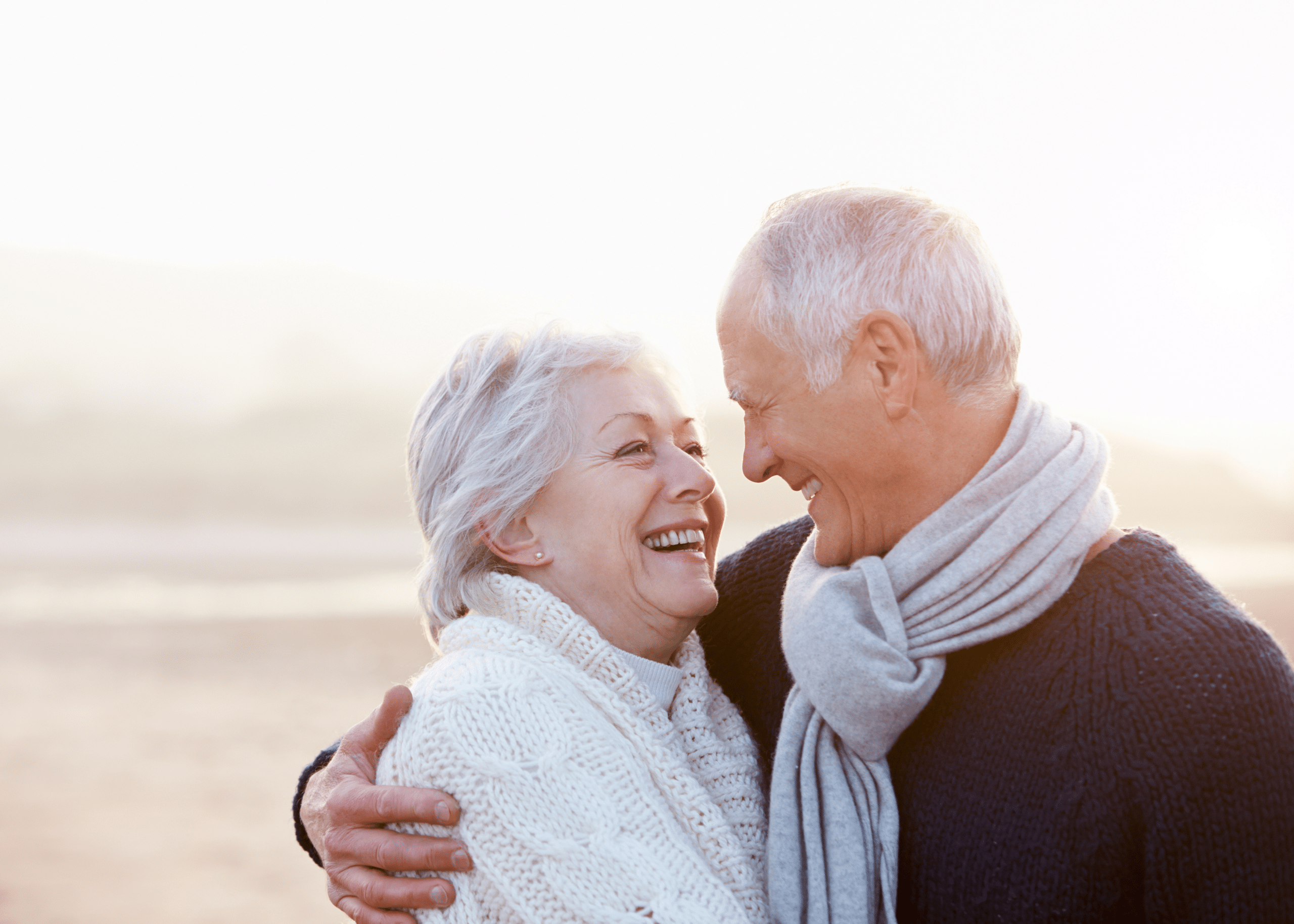 Elderly couple enjoying a day in retirement